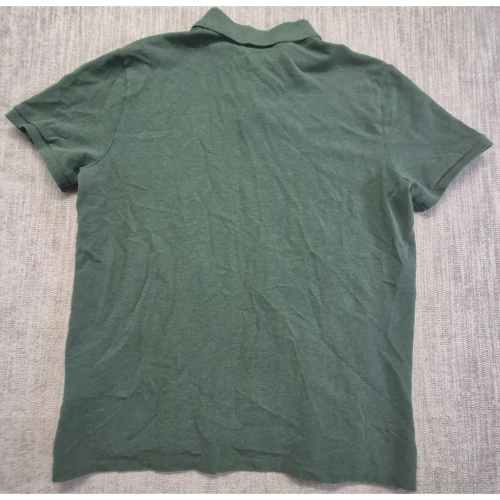 Polo Ralph Lauren Custom Slim Fit men's green polo XL red pony logo 100% Cotton